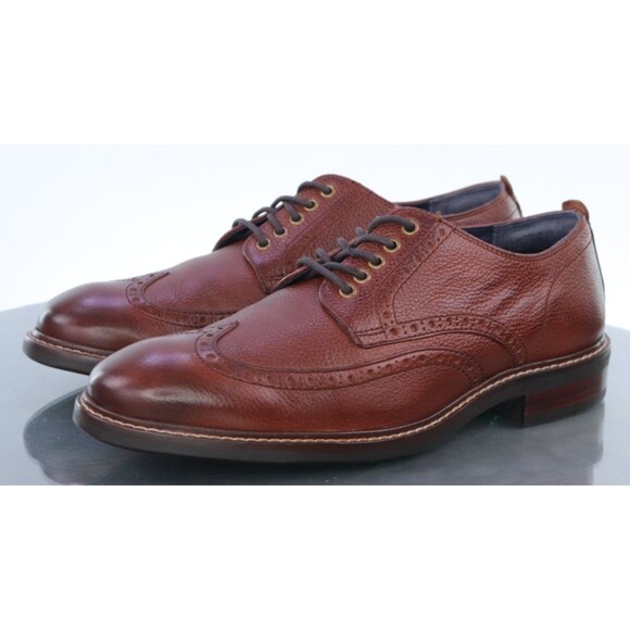 Cole Haan Watson Men\'s Wingtip Oxfords Shoes Size 7 M Pebbled Leather C27089